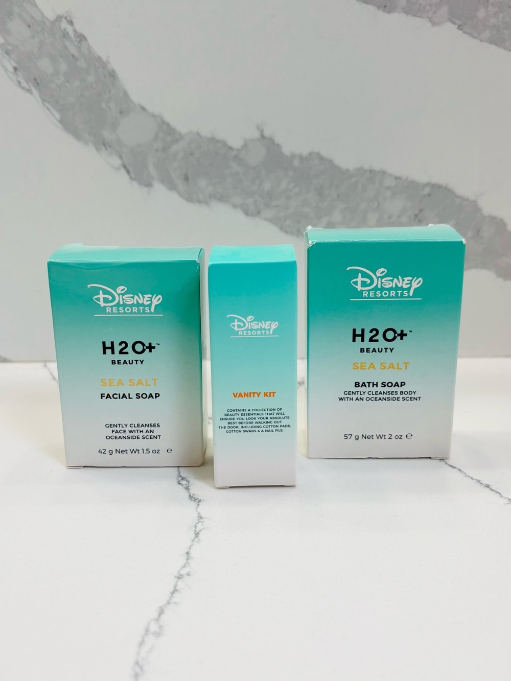 Disney Resorts H20+ Sea Salt Facial Soap, Bath Soap, and Vanity Kit Bundle